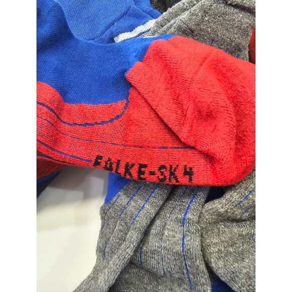 FALKE6 Pr Merino Wool Blend Tall Ski Socks Stocking SK-4 SK-2 Men's EU 44-45 EUC - Picture 4 of 8